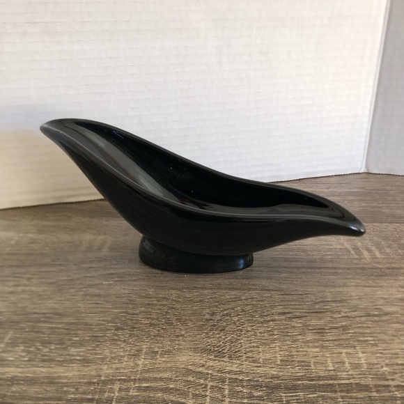 Vtg Beauceware Pottery MCM Black Ceramic Planter - Picture 1 of 14